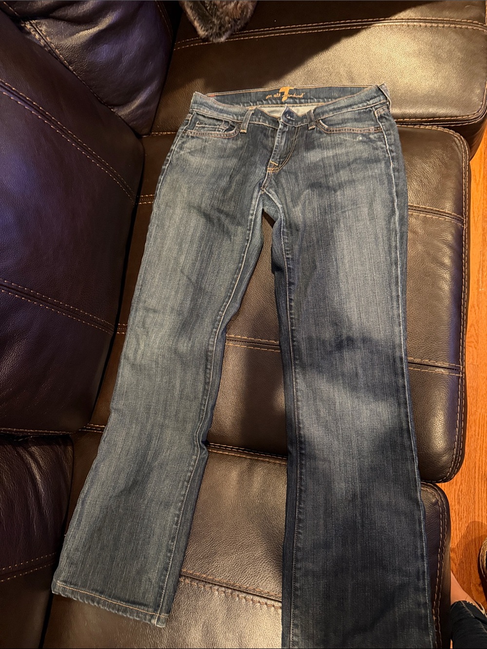 7 For All Mankind Women's Blue Bootcut Jeans